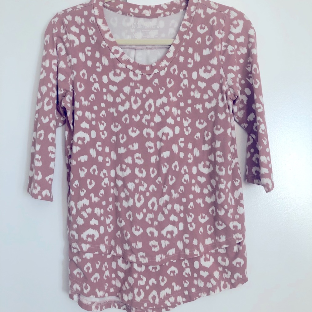Latched Mama 3/4 Sleeve Scoop Neck Nursing Top 2.0
